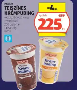 ALDI Milsani tejszínes krémpuding ajánlat