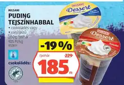 ALDI Milsani puding tejszínhabbal ajánlat