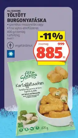 ALDI All Seasons töltött burgonyatáska ajánlat