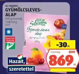 ALDI All Seasons gyümölcsleves-alap ajánlat