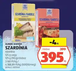 ALDI Almare Seafood szardínia ajánlat