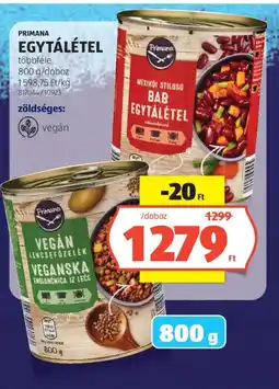 ALDI Primana egytálétel ajánlat