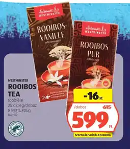 ALDI Westminster Rooibos tea ajánlat