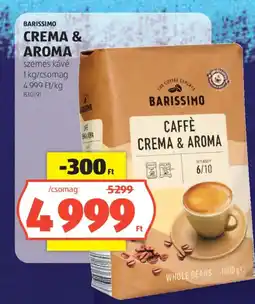 ALDI Barissimo Crema & Aroma szemes kávé ajánlat