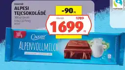 ALDI Choceur alpesi tejcsokoládé ajánlat