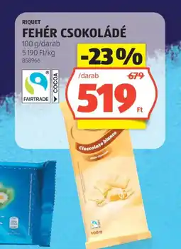 ALDI Riquet fehér csokoládé ajánlat