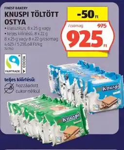 ALDI Knuspi töltött ostya ajánlat