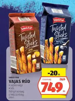 ALDI Snack Fun vajas rúd ajánlat