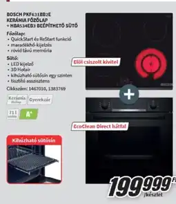 MediaMarkt Bosch kerámia főzőlap és beépíthető sütő ajánlat