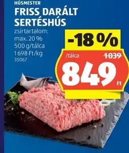 ALDI Friss darált sertéshús ajánlat
