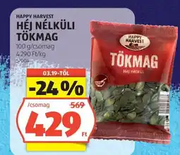 ALDI Héj nélküli tökmag ajánlat