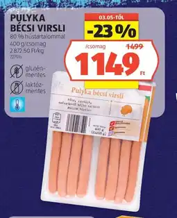 ALDI Pulyka bécsi virsli ajánlat