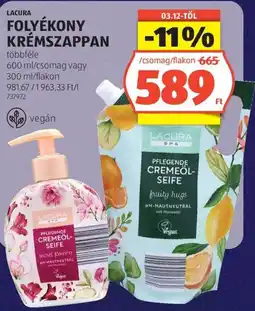 ALDI Lacura folyékony krémszappan ajánlat