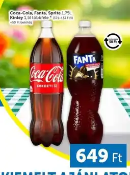 PRIVÁT Coca-Cola, Fanta, Sprite Kinley ajánlat
