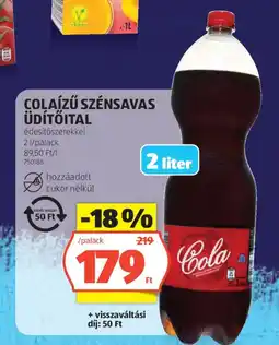 ALDI Colaízű szénsavas üdítőital ajánlat