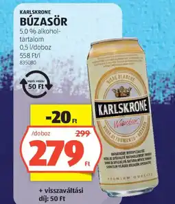 ALDI Karlskrone búzasör ajánlat