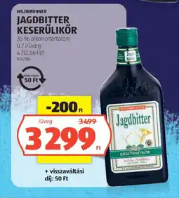 ALDI Wildbrunner Jagdbitter keserűlikőr ajánlat