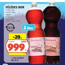 ALDI Vendégváró félédes bor ajánlat
