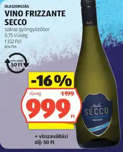 ALDI Vino Frizzante Secco ajánlat