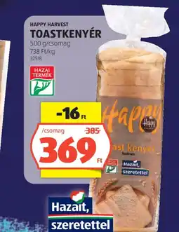ALDI Happy Harvest toastkenyér ajánlat