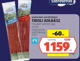 ALDI Tiroli kolbász ajánlat