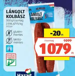 ALDI Lángolt kolbász ajánlat