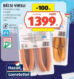 ALDI Bécsi virsli ajánlat
