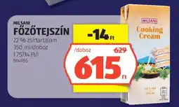ALDI Milsani főzőtejszín ajánlat