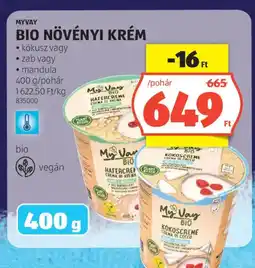 ALDI Myvay bio növényi krém ajánlat