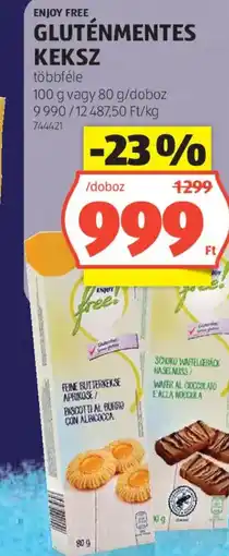 ALDI Enjoy Free gluténmentes keksz ajánlat