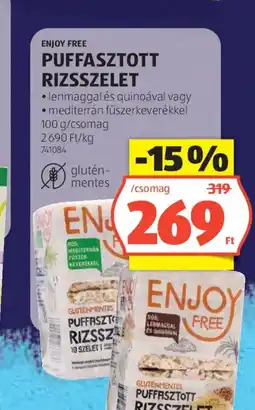 ALDI Enjoy Free puffasztott rizsszelet ajánlat