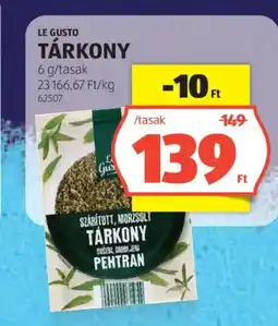 ALDI Le Gusto tárkony ajánlat