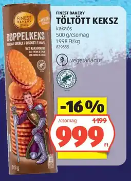 ALDI Finest Bakery töltött keksz ajánlat