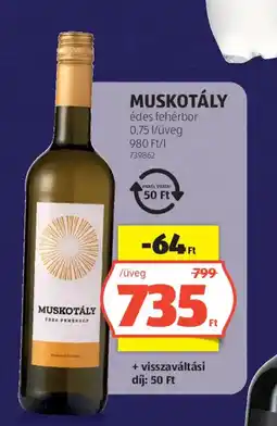 ALDI Muskotály édes fehérbor ajánlat