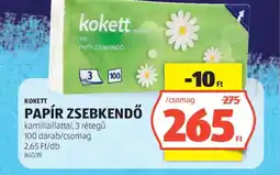 ALDI Kokett papír zsebkendő ajánlat