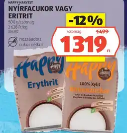 ALDI Happy Harvest nyírfacukor vagy eritrit ajánlat
