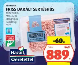 ALDI Húsmester friss darált sertéshús ajánlat