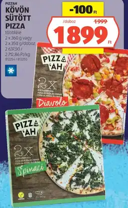 ALDI Pizz'ah Kövön sütött pizza ajánlat