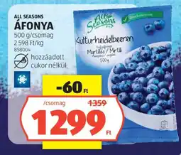 ALDI All Seasons Áfonya ajánlat