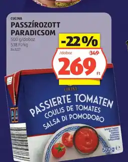 ALDI Cucina passzírozott paradicsom ajánlat