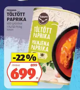 ALDI Primana töltött paprika ajánlat