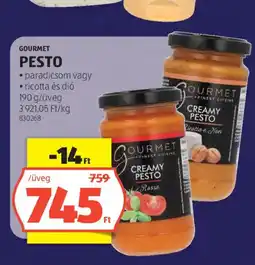 ALDI Gourmet pesto ajánlat