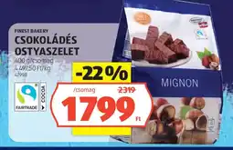 ALDI Finest Bakery csokoládés ostyaszelet ajánlat