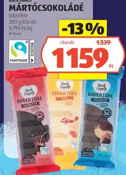 ALDI Back Family mártócsokoládé ajánlat