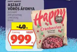 ALDI Happy Harvest aszalt vörös áfonya ajánlat
