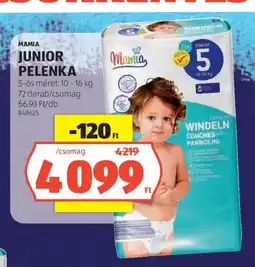 ALDI Mamia junior pelenka ajánlat