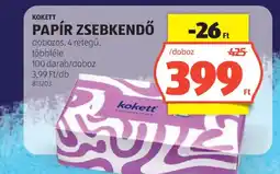 ALDI Kokett papír zsebkendő ajánlat