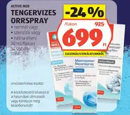 ALDI Active Med tengervizes orrspray ajánlat