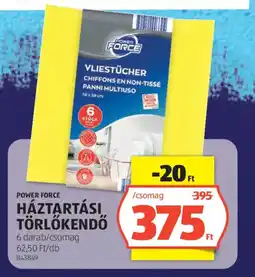 ALDI Power Force háztartási törlőkendő ajánlat