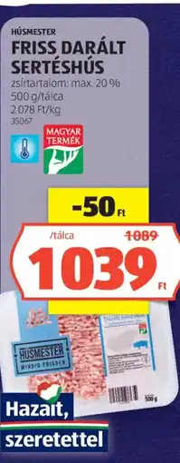 ALDI Friss darált sertéshús ajánlat
